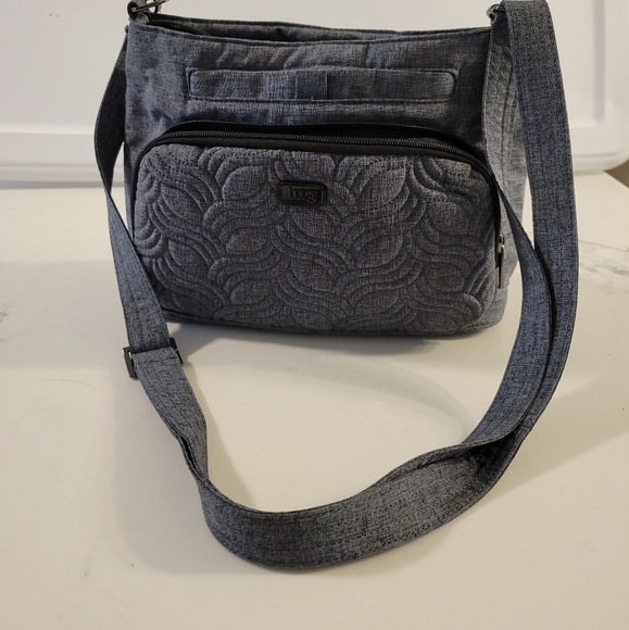 Handbags - LUG- Gray Quilted Crossbody Bag